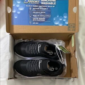 Boys Skechers Spencer Black and White Sneakers